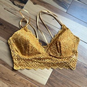 Auden Lace Gold Longline Bralette